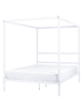 Beliani Himmelbett LESTARDS in Weiß - (W) 148 x (H) 189 x (L) 209 cm