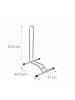 relaxdays Fahrradständer in Silber - (B)41 x (H)72,5 x (T)44,5 cm