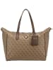 Guess Shopper Latona Carryon Large Tote in Latte Logo