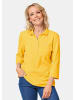 GOLDNER Baumwollshirt mit Glanzakzenten in honig