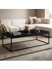 KADIMA DESIGN Couchtisch 120x60x38 cm Sofatisch in Marmor-Optik Modern, in Schwarz