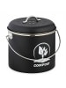 relaxdays Küchen-Komposteimer in Schwarz - 3,5 Liter