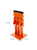 relaxdays Holzspalter in Orange - (B)10 x (H)18 x (T)8 cm