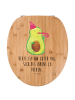 Mr. & Mrs. Panda Klodeckel Avocado Feier mit Spruch in Braun
