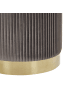 Beliani 2er-Set Pouf MIRAMAR in Grau/Gold