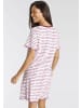 VIVANCE DREAMS Sleepshirt in pink-rot-gestreift