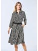 GOLDNER Blusenkleid mit Print und 3/4-Arm in schwarz / cremeweiß / gemustert