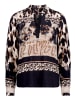 Betty Barclay Longbluse mit Stehkragen in Beige/Schwarz