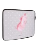 Mr. & Mrs. Panda Laptop Tasche Axolotl Tanzen ohne Spruch in Grau Pastell