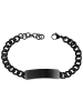 Adeliás Unisex Armband – Panzerarmband aus Edelstahl 21 cm in schwarz