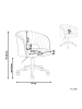 Beliani Bürostuhl KATONAH in Beige/Schwarz/Silber - (W) 57 x (H) 78 x (L) 57 cm