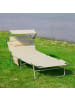 SoBuy Sonnenliege in Beige - (B)189 x (H)28 x (T)62cm
