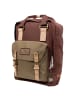 Doughnut Macaroon Jungle 16 - Rucksack 38 cm (brown) in maroon x khaki
