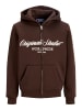 JACK & JONES Junior Kapuzensweatjacke Jornorrebro Zip Hoodie in java