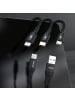 COFI 1453 Dudao L3W 66W USB-A/USB-C auf Lightning/USB-C/MicroUSB Ladekabel in Schwarz