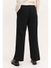 b. young BYDANTA SLIT PANTS - HEAVY WOVEN Regular fit in Black