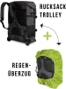 normani Rucksack mit Trolleyfunktion 37 L und Regenüberzug in Limette