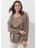 Alba Moda Modische Freizeitbluse mit Glanz in taupe