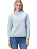 Zero  Strickpullover mit Stehkragen in Light Blue Melange
