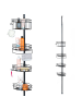 bremermann Teleskop-Badregal, 4 Ablagekörbe in Schwarz