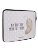 Mr. & Mrs. Panda Notebook Tasche Otter Kopfüber mit Spruch in Grau Pastell