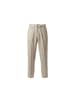 Gianni Lupo Beige Leinen Freizeithose
