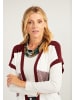 usha FESTIVAL Damen Strickweste in Bordeaux Weiss