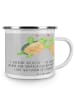 Mr. & Mrs. Panda Emaille Tasse 50. Hochzeitstag mit Spruch in Heather Grey