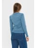 SAINT TROPEZ Strickpullover TemmaSZ Gerade Passform in Blue Shadow Melange