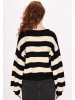 DreiMaster Vintage Damen Cardigan in Schwarz Creme Streifen