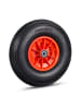 relaxdays 2x Schubkarrenrad "4.00-6" in Schwarz/ Rot