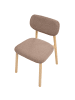 Beliani 2er-Set Esszimmerstuhl MILLS in Braun/Beige