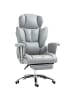 HOMCOM Bürostuhl-74L x 65B x 120-128H cm-Hellgrau