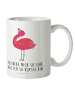 Mr. & Mrs. Panda Becher Flamingo Stolz mit Spruch in Weiß