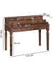 KADIMA DESIGN Landhaustisch Sheesham-Holz, Vintage-Look, 3 Schubladen, praktisch