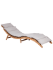 Beliani Gartenliege LUINO in Braun/Grau - (W) 60 x (H) 54 x (L) 188 cm