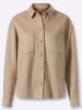 Heine Lederimitat-Bluse in beige