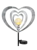 Globo lighting Solarleuchte "SOLARLEUCHTE METALL SILBERGRAU, 1XLED" in silver