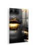 OnlyWow Acrylglasbild Gesicht gold schwarz