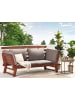 Beliani Gartenbank PORTICI in Braun/Beige - (W) 210 x (H) 82 x (L) 66 cm