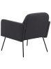 Beliani Sessel NARKEN in Grau/Schwarz - (W) 72 x (H) 77 x (L) 76 cm