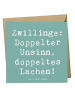 Mr. & Mrs. Panda Deluxe Karte Spruch Zwillingsgeschwister Spaß m... in Meeresbrise