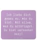 Mr. & Mrs. Panda Mousepad Spruch Sinnlichkeit lieben mit Spruch in Lavendeltraum