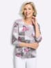 Sieh an! 3/4-Arm-Shirt in rosé-steingrau-bedruckt