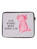 Mr. & Mrs. Panda Notebook Tasche Axolotl null mit Spruch in Grau Pastell