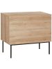 Beliani Sideboard PASCO in Braun/Schwarz - (W) 80 x (H) 72 x (L) 40 cm