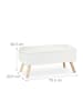 relaxdays Sitzbank in Weiß - (B)79,5x (H)39,5 x (T)39,5 cm
