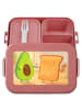 Mr. & Mrs. Panda Bento Box Avocado Toast Design ohne Spruch in Rot Pastell