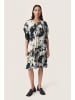 Soaked in Luxury Kleid SLZaya Feminine Form in Black Cloud Print