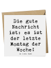 Mr. & Mrs. Panda Grußkarte Spruch Hoffnung Montag mit Spruch in Weiß